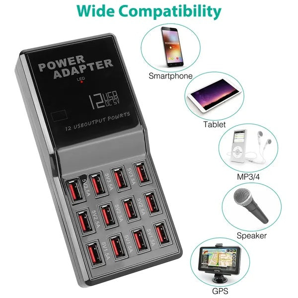 The Power Broker — 12-Port Charging Hub