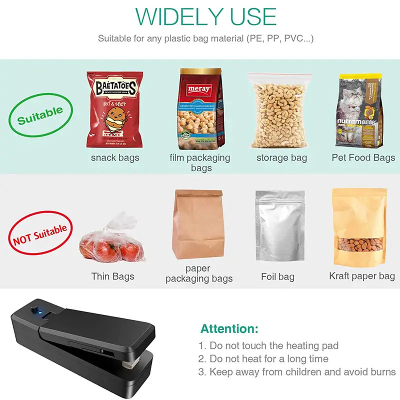 2-in-1 Mini Bag Sealer & Cutter