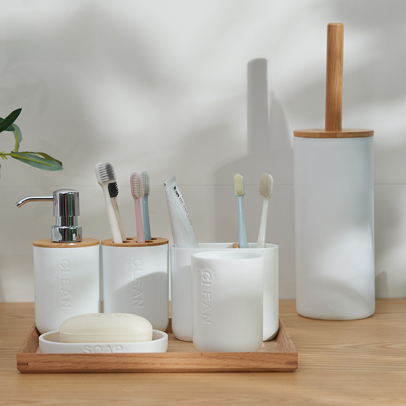 The Counter Set — Bamboo Bathroom Accessories