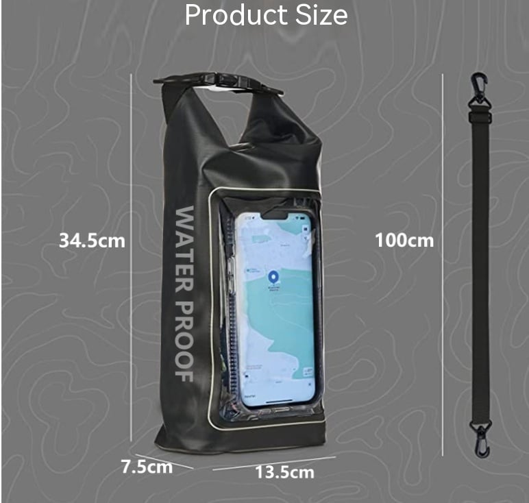 Outdoor Dry Bag with Phone Pouch