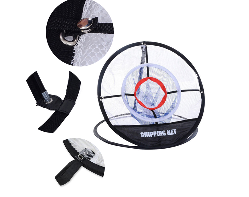 Pop-Up Golf Chipping Net — 3-Ring Target Trainer