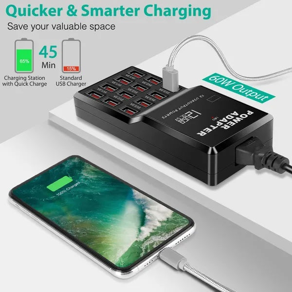 The Power Broker — 12-Port Charging Hub