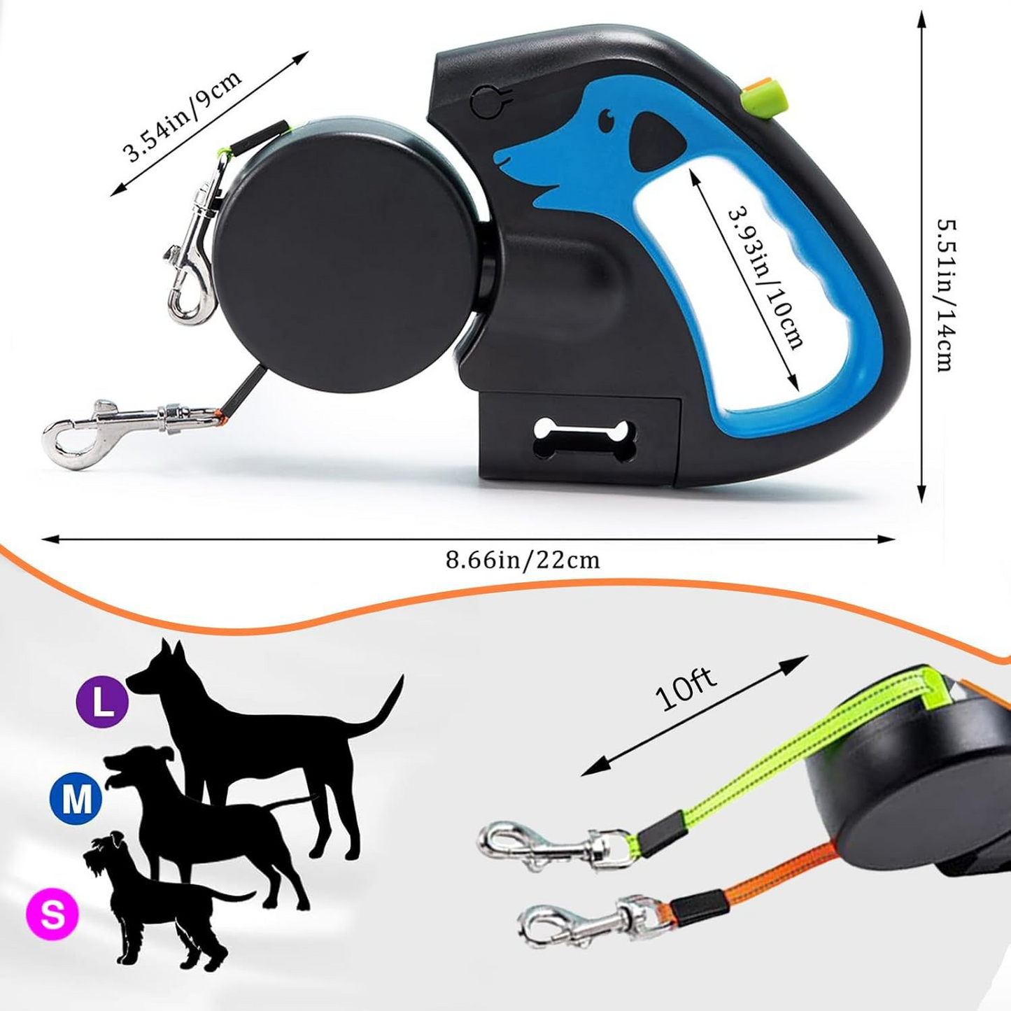 The Double Take — Dual Retractable Dog Leash