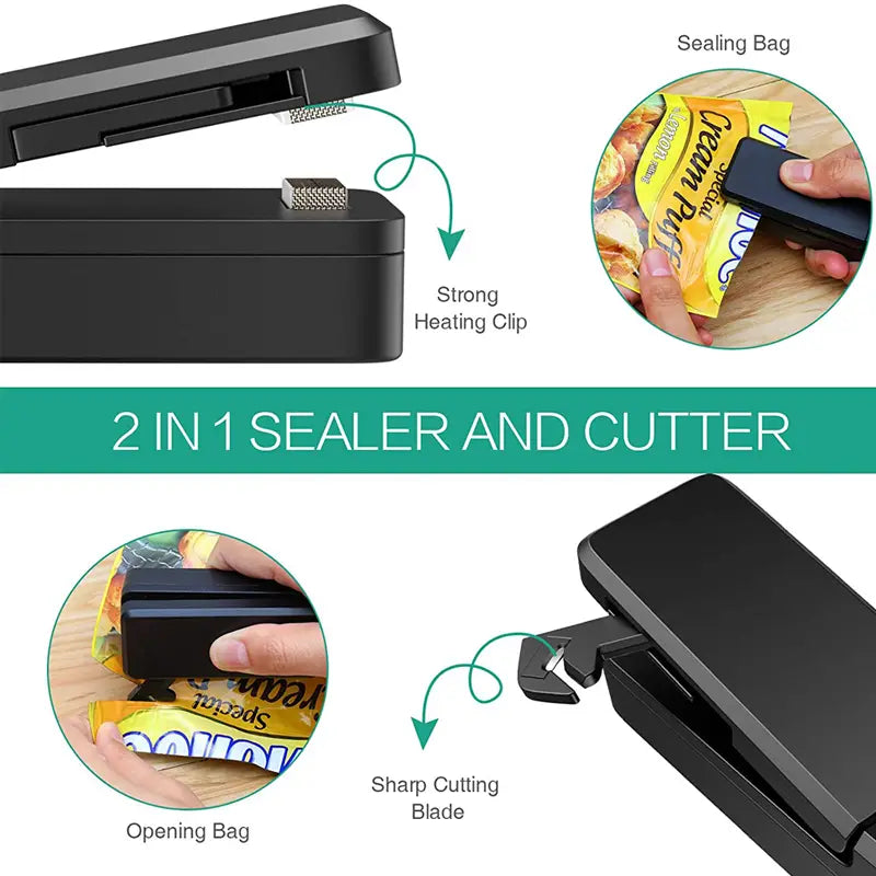 2-in-1 Mini Bag Sealer & Cutter