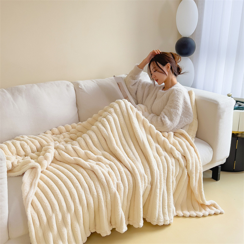 The Cozy Wrap — Ribbed Fleece Throw