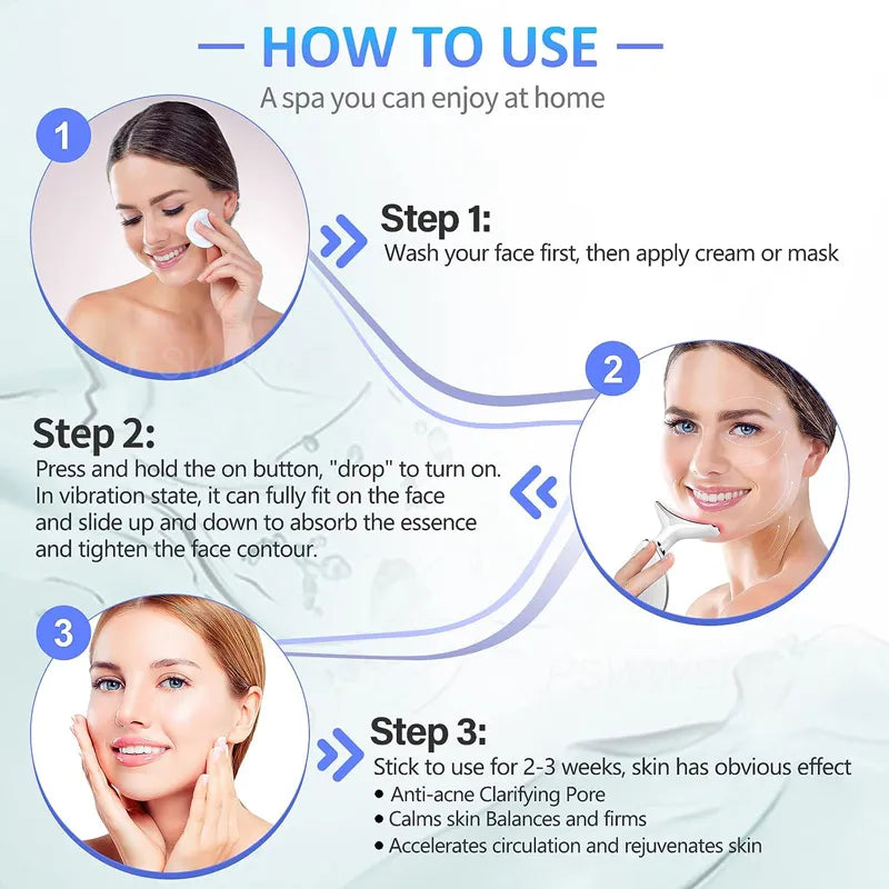 LED Neck & Face Sculpting Massager