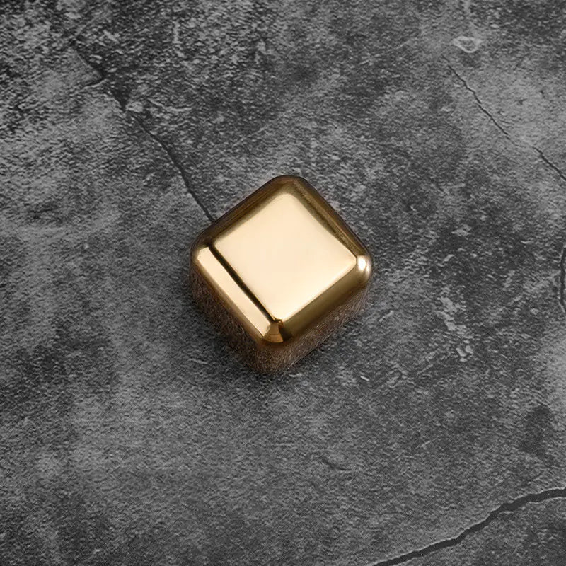 The On the Rocks Set - stainless whiskey chilling stones