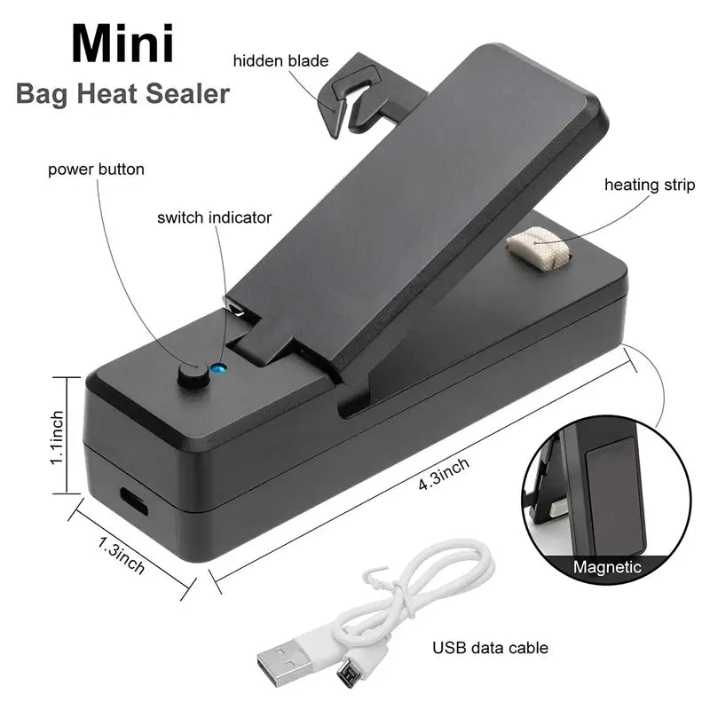 2-in-1 Mini Bag Sealer & Cutter