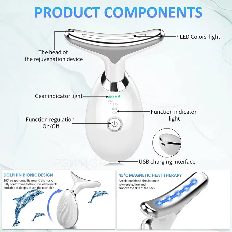 LED Neck & Face Sculpting Massager