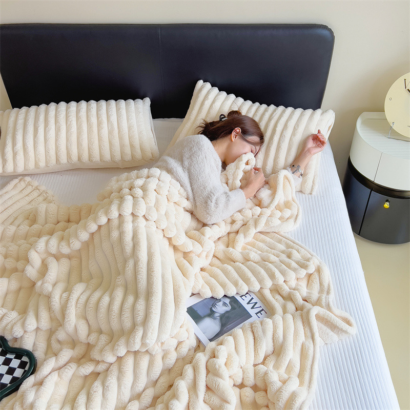 The Cozy Wrap — Ribbed Fleece Throw
