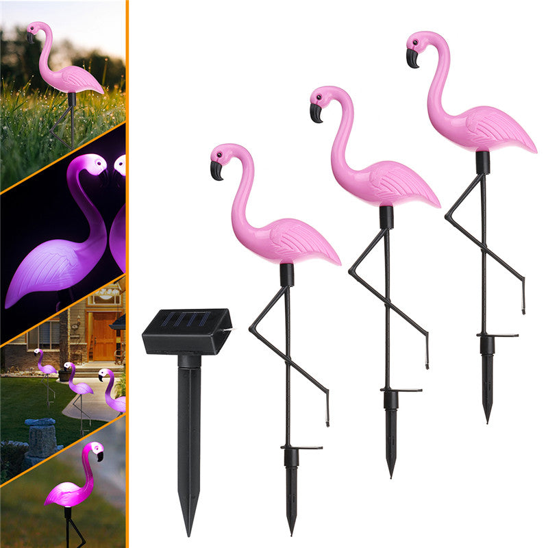 Solar Flamingo Garden Lights (Set of 3)