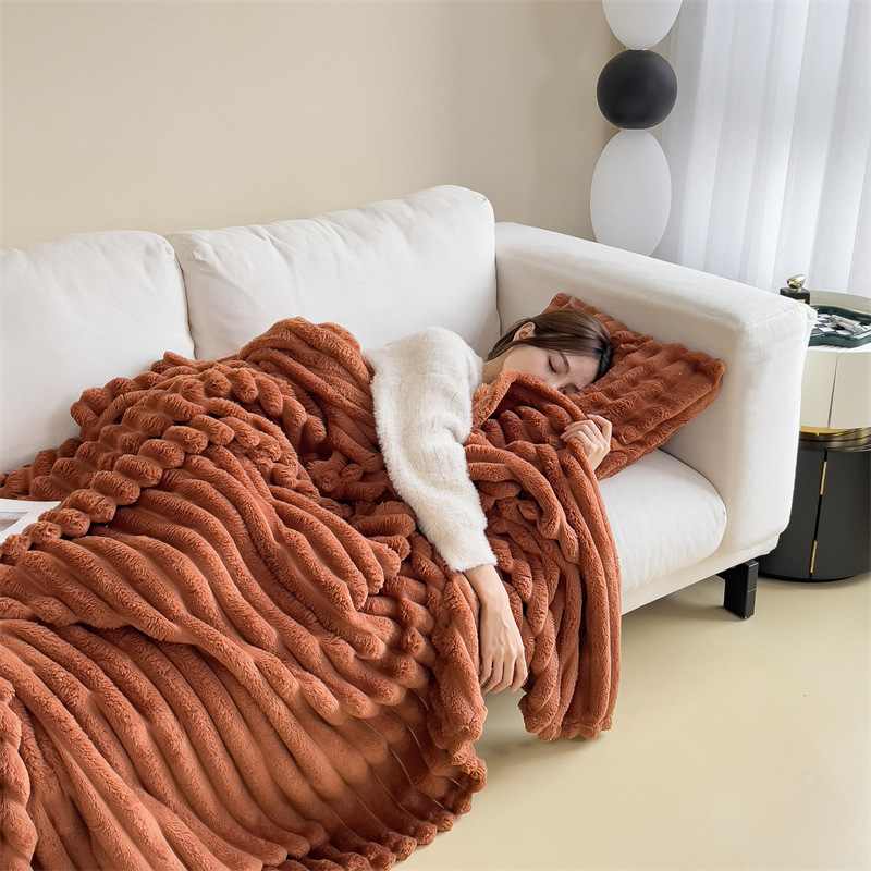 The Cozy Wrap — Ribbed Fleece Throw