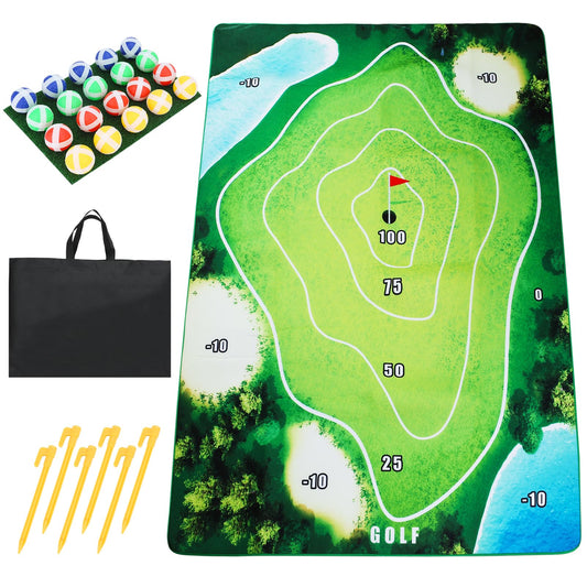 Chip & Stick Golf Game Mat — Backyard Party Set