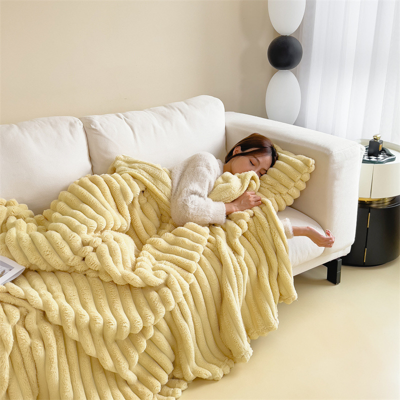 The Cozy Wrap — Ribbed Fleece Throw