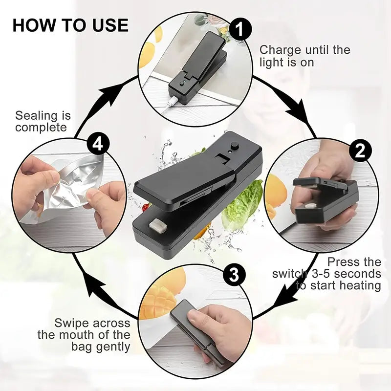 2-in-1 Mini Bag Sealer & Cutter