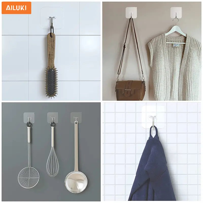 The Sure Hooks — Heavy-Duty Adhesive Hooks, 12-Pack
