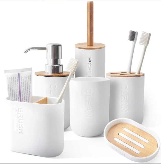 The Counter Set — Bamboo Bathroom Accessories