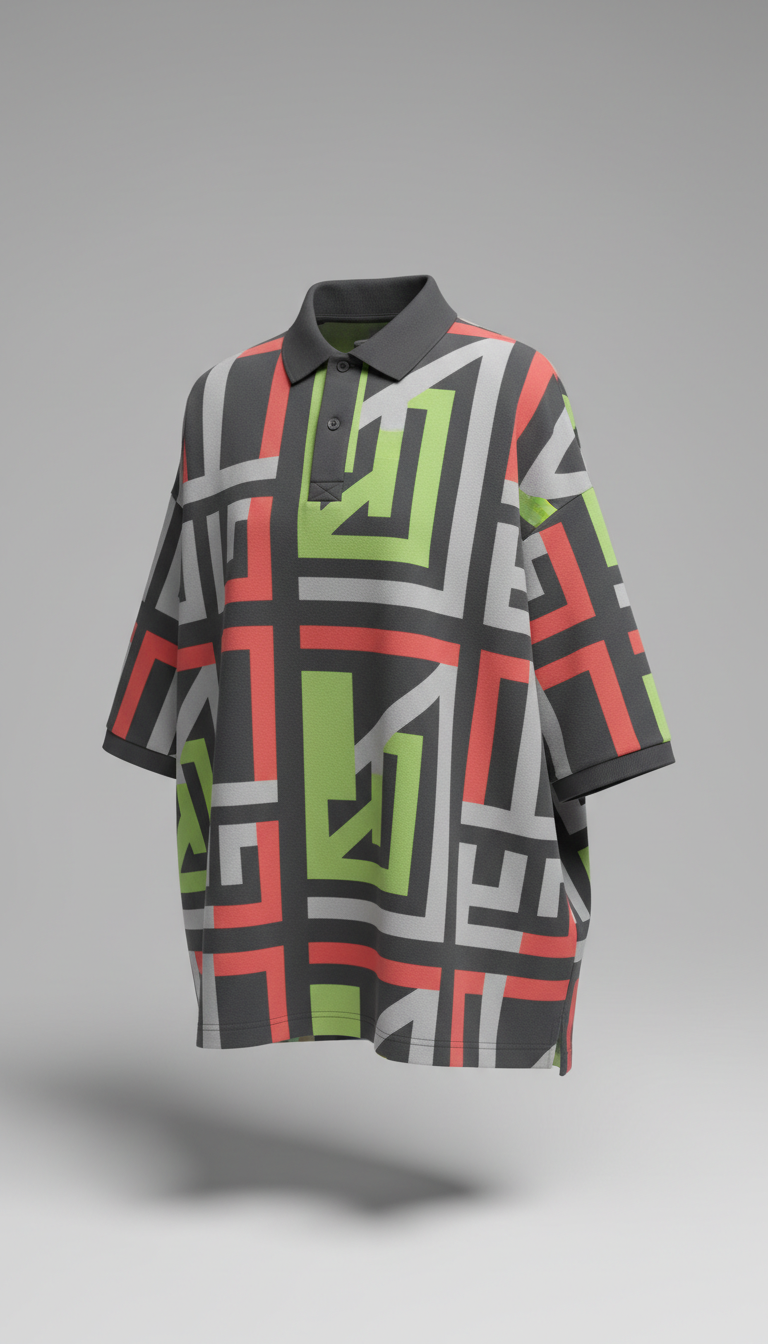 Oversized Poly-Blend Polo