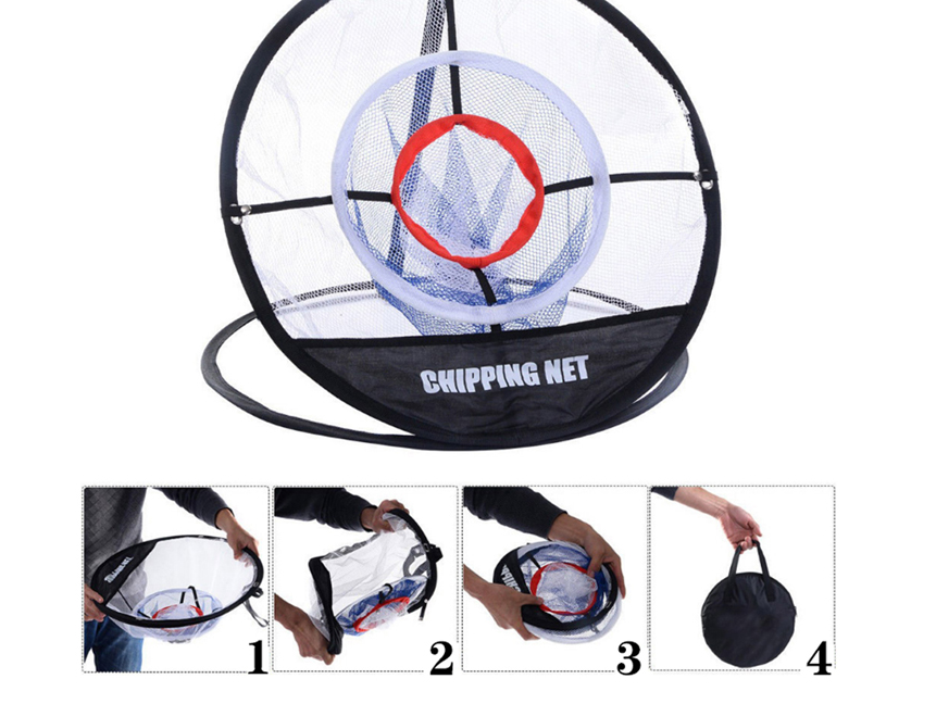 Pop-Up Golf Chipping Net — 3-Ring Target Trainer