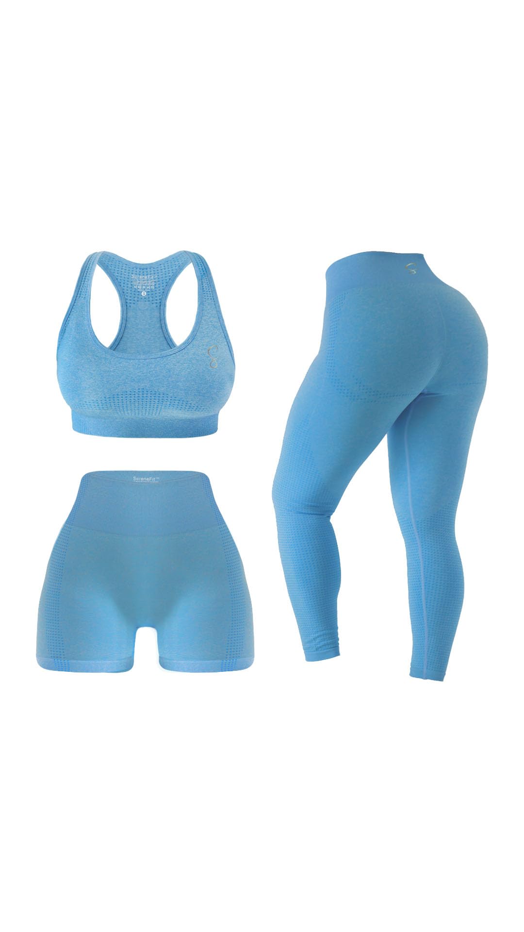 Premier Active 3-Piece Set — Leggings, Shorts & Sports Bra